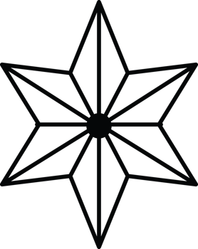 Geometric Star Holiday Ornament Clip Art png