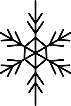 Delicate Christmas Snowflake Line Art png