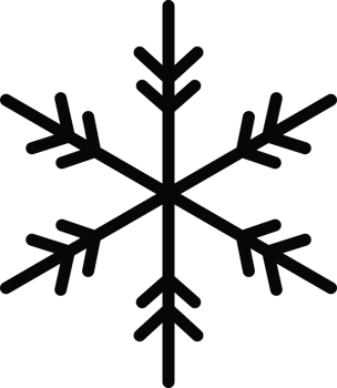 Bold Winter Snowflake Symbol png