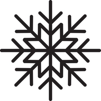 Geometric Winter Snowflake Clip Art png