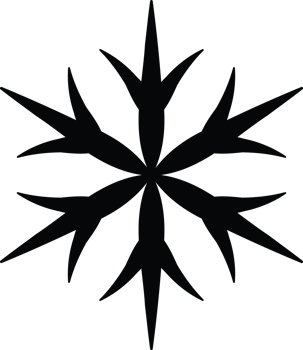 Stylized Snowflake Holiday Decoration png