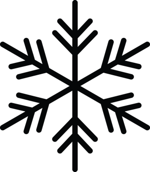 Minimal Christmas Snowflake Clip Art png
