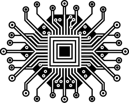 Detailed Circuit Board Design for Technology Illustration vector