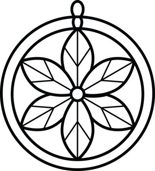 Christmas Ornament with Floral Petal Pattern png