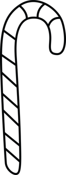Striped Christmas Candy Cane Icon png