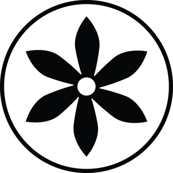 Six Petal Star Ornament Inside Circle png