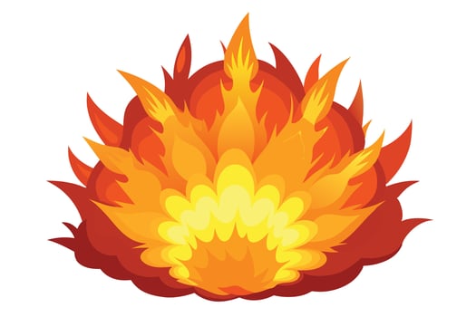 Cartoon Explosion Graphic for Gaming or Design vector