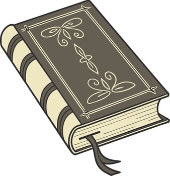 Vintage Closed Book Cover Design vector