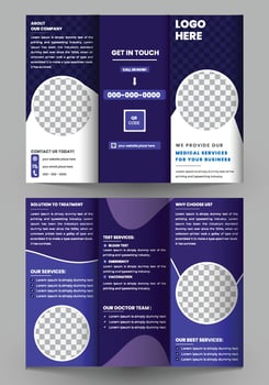 Medical Trifold Brochure Design Template And Services For Your Business vector
