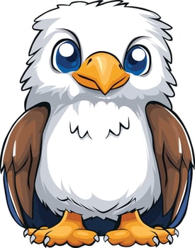 baby sweet adorable eagle falcon vector