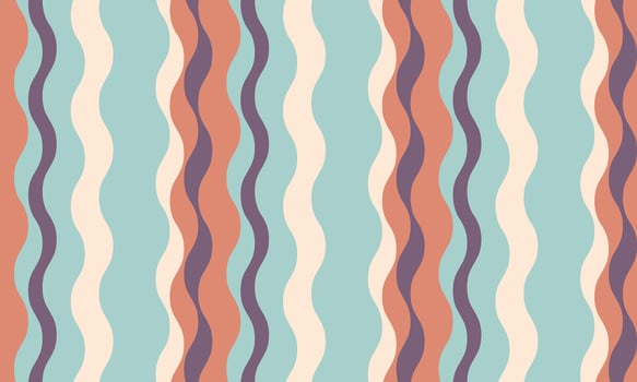 Abstract wavy stripes pattern in calming pastel colors. Perfect for website backgrounds, textile prints, or social media graphics. Evokes a sense of fluidity and gentle movement. vector