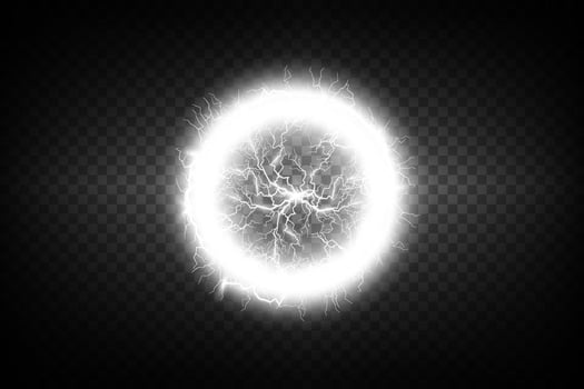 A Glowing Electric Circle featuring Explosive Lightning Effects that captivate the viewers imagination vector