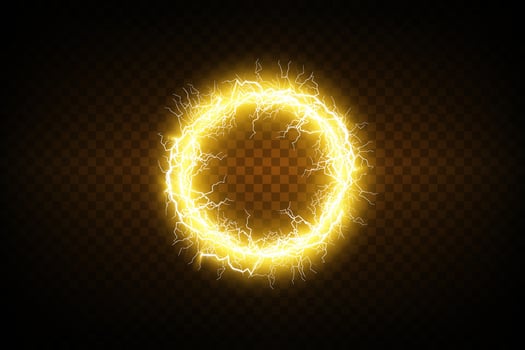 A bright electric circle featuring impressive lightning effects that excite the viewers imagination and senses vector