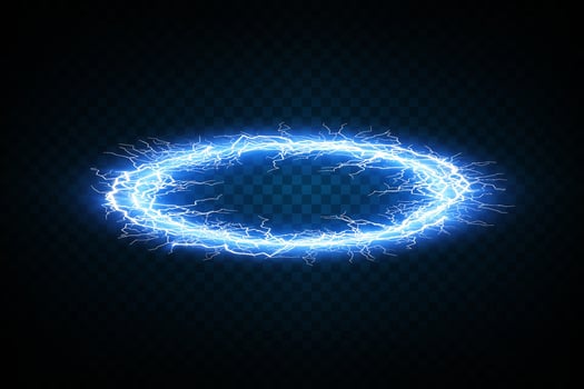 Electric Blue Circle with Sparks A Dynamic Energy Effect Created for Visual Impact in Modern Digital Artwork vector