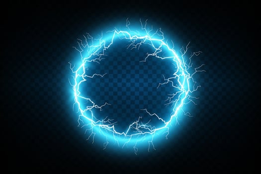 The Electric Blue Energy Circle features dynamic lightning effects, creating a stunning visual experience vector