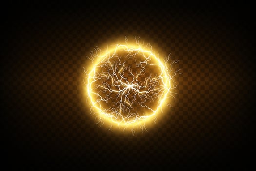 An Electric Energy Sphere featuring mesmerizing Lightning Effects alongside a striking visual design that enthralls vector