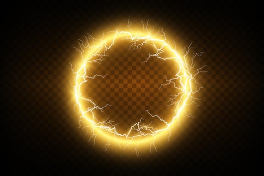 A Glowing Electric Ring adorned with Stunning Lightning Effects that create an eyecatching visual display vector