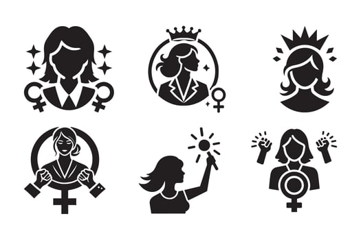feminist silhouette images vector