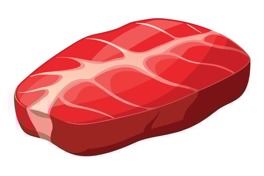 A delicious Raw Steak Slice, Perfect for Food Photography vector