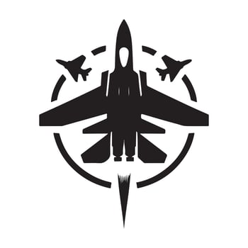 modern jet silhouette vector