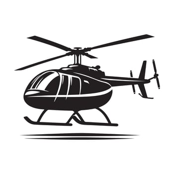 helicopter silhouette graphic vector