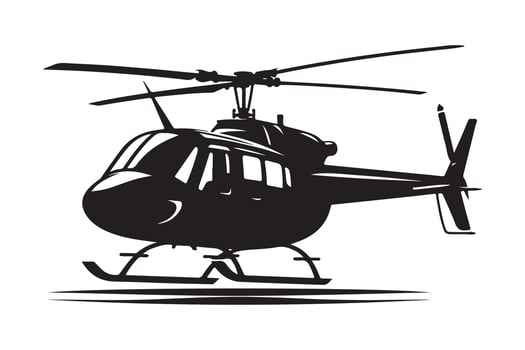 helicopter flying icon vector