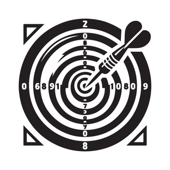 bull's eye darts target art vector