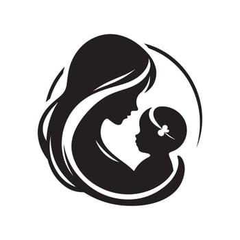family themed mom daughter design vector