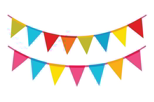 A colorful Triangular Bunting Garlands for Celebrations vector