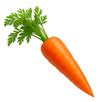 Fresh Orange Carrot With Green Leaves Showing Vibrant Color and Texture png