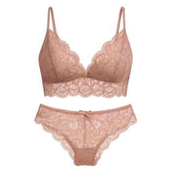 Elegant Lace Lingerie Set Displayed on a Neutral Background for Intimate Wear png