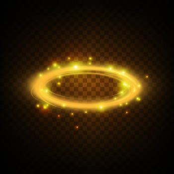 A Radiant Light Burst with a Unique Oval Shape Set Against a Deep Dark Background Creates Visual Drama vector