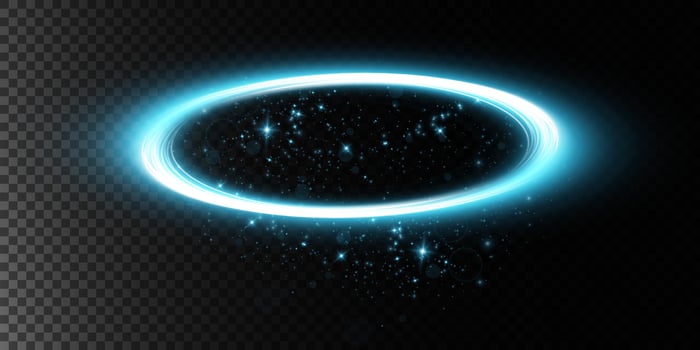 A Glowing Circular Halo Effect with Bright Sparkles Creating a Stunning Visual Impact in an Abstract Design vector