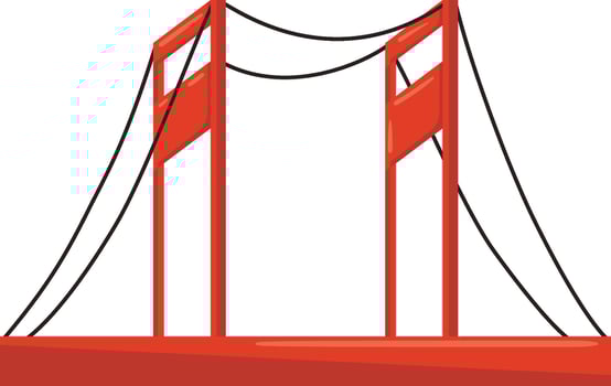 Ampera Bridge Icon of Palembang City Indonesia vector