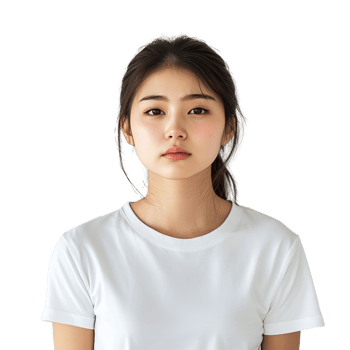 Upset Woman Crying with Hands on Face, Showing Emotion, Isolated at Transparent Background png