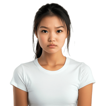 Woman Crying and Looking Stressed Isolated on Transparent Background png