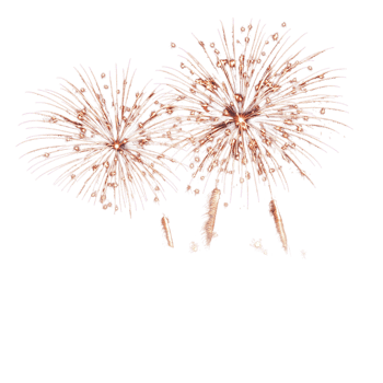 Celebration festive fireworks display pyrotechnics event isolated on transparent background png