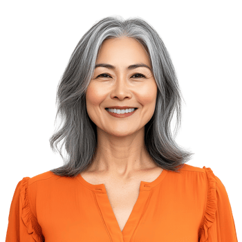 Beautiful Old Lady Woman with Blouse and Smile Isolated on the Transparent Background png