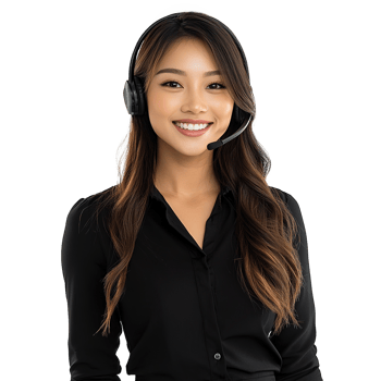 Asian Female Customer Service Representative Isolated on Transparent Background png