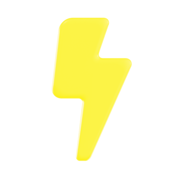 Lightning Bolt 3D Icon png