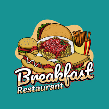 Breakfast logo for breakfast restaurant vector