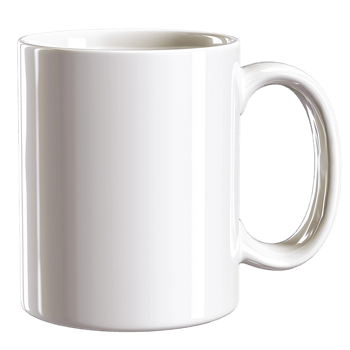 Mug White Ceramic Drinkware Coffee Tea Item Classic Beverage Container png
