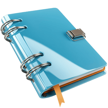 Notebook Blue Stationery Writing School Supply Item png