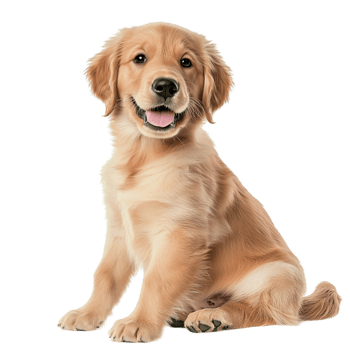 Puppy Golden Retriever, Adorable Cute Pet Dog Companion, Perfect for Families and Dog Lovers, Brings Joy and Happiness png