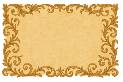 Vintage Decorative Frame with Elegant Swirls and Simple Design png