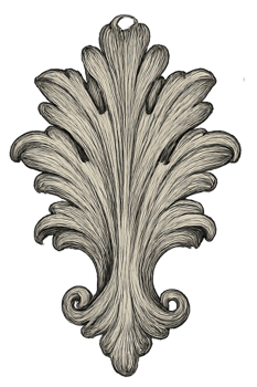 Ornate Detailed Leaf Motif Design for Elegant Art Projects png