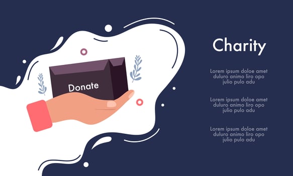 Charity Day Flyer Design for Fundraising vector