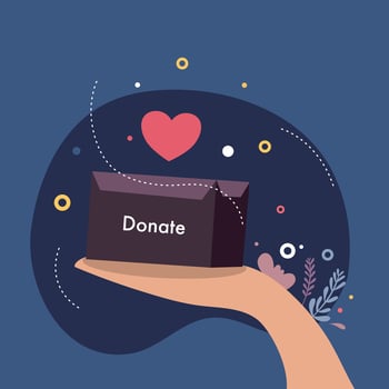 Charity Day Event Poster with Volunteer Theme vector