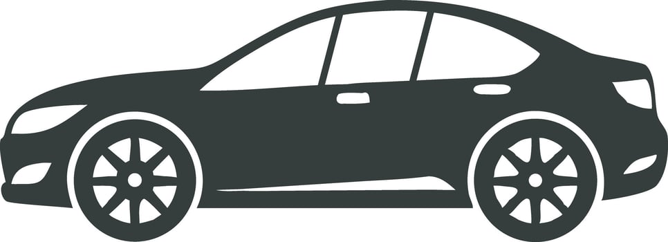 Black sports auto illustration, a fast luxury vehicle design vector
