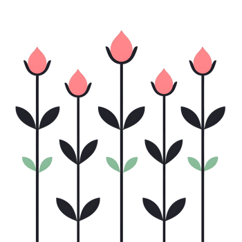 Abstract Pink Flowers Illustration Design png